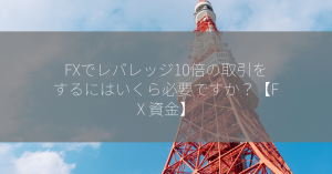 FXでレバレッジ10倍の取引をするにはいくら必要ですか？【FX 資金】