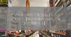 オプション取引で配当金はもらえますか？【株式投資の仕組みと権利を理解する】